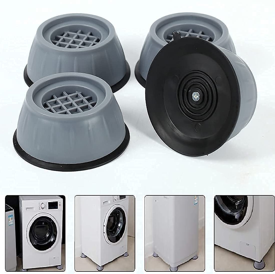 SOPORTE ANTI VIBRACIÓN PARA LAVADORA, NEVERA - SET 4PCS