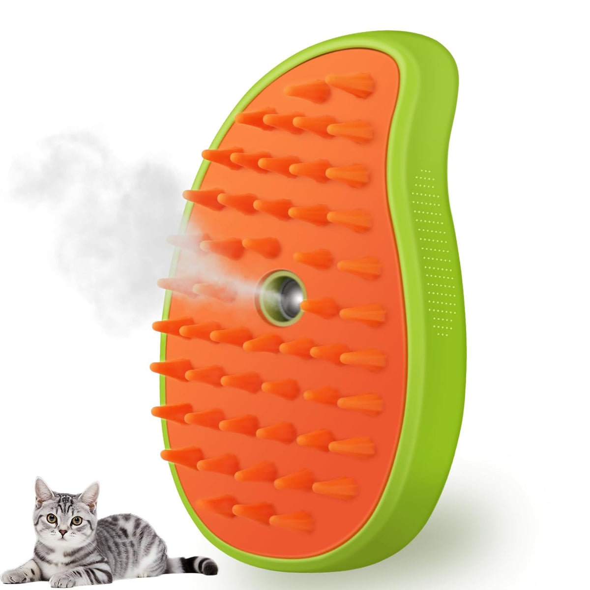 CEPILLO REMOVEDOR DE PELO PARA MASCOTAS CON VAPOR