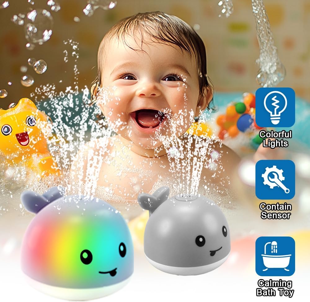 JUGUETE DE BAÑO - BALLENA ILUMINADA RECARGABLE
