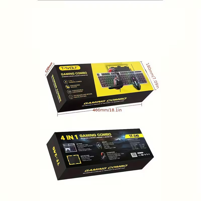 Set Teclado Gamer 4 en 1