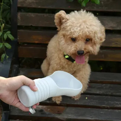 Botella de Agua Portátil para Mascotas 550 ml | Hidratación Fácil en Cada Paseo