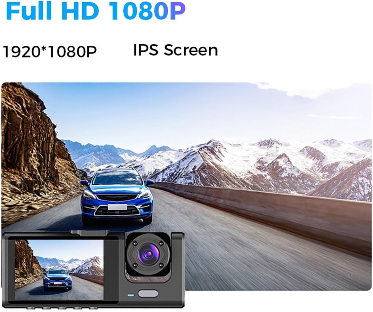 Camara De Auto Triple - Dashcam | Frente, Interior y Parte Trasera en HD