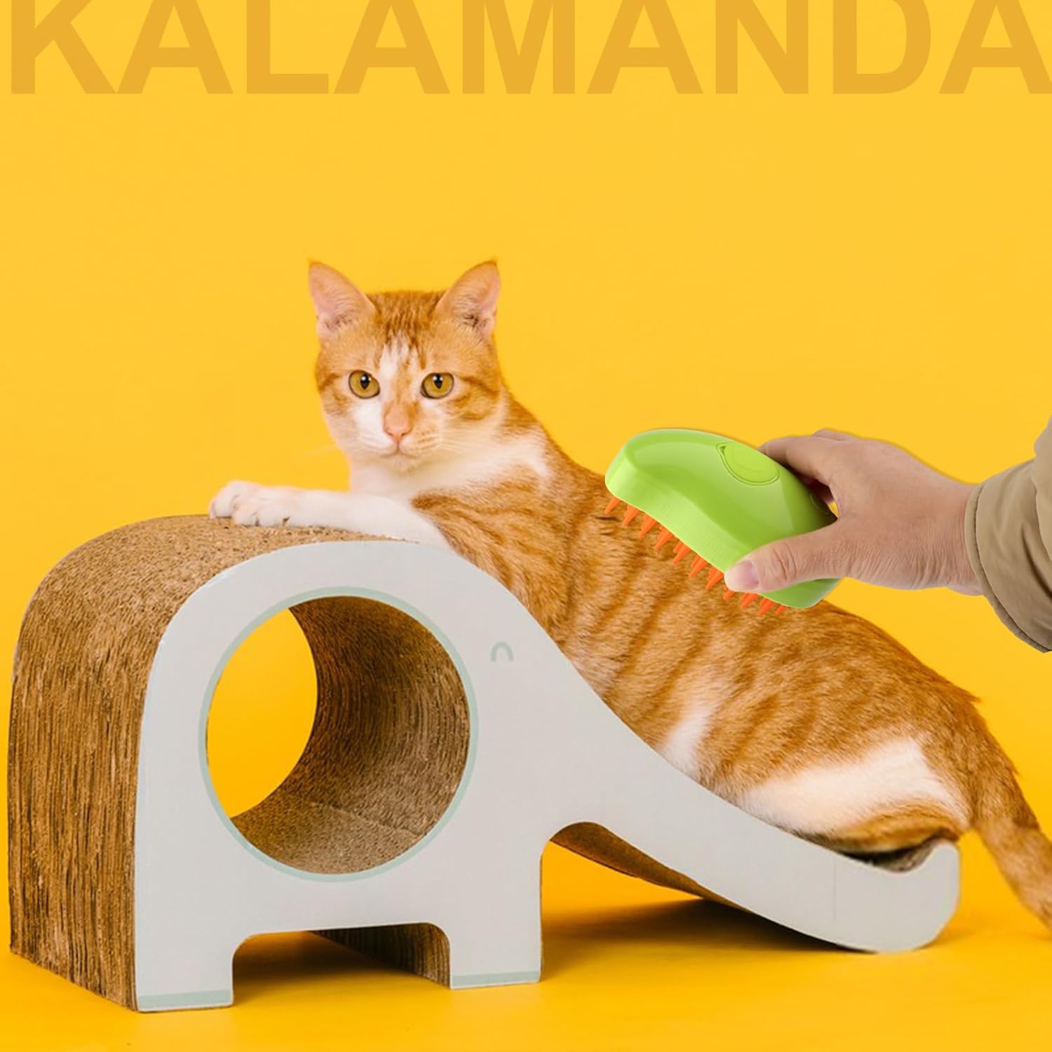 CEPILLO REMOVEDOR DE PELO PARA MASCOTAS CON VAPOR