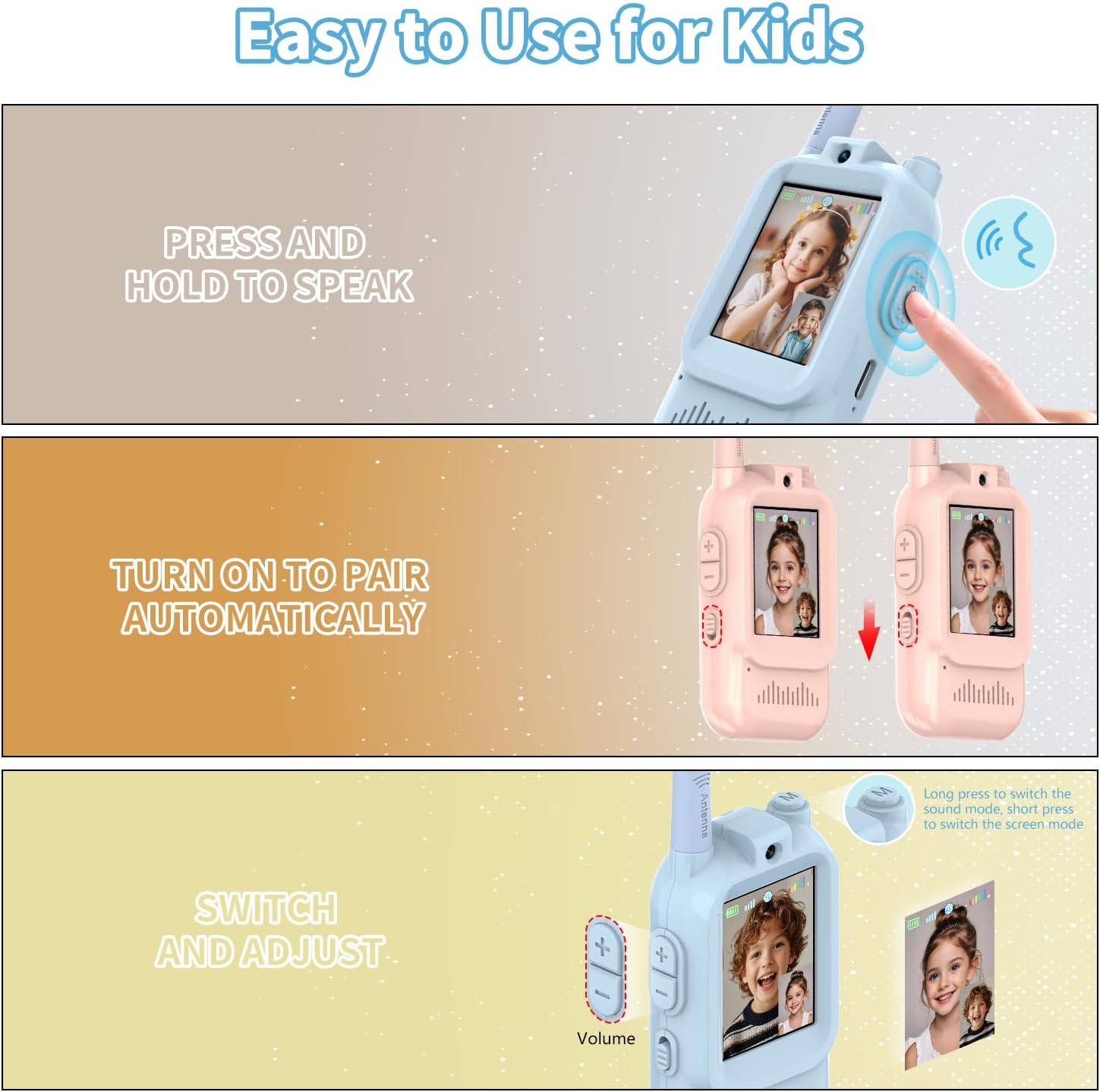 Walkie Talkies para Niños - Pack de 2 | Más Aventuras, Menos Pantallas