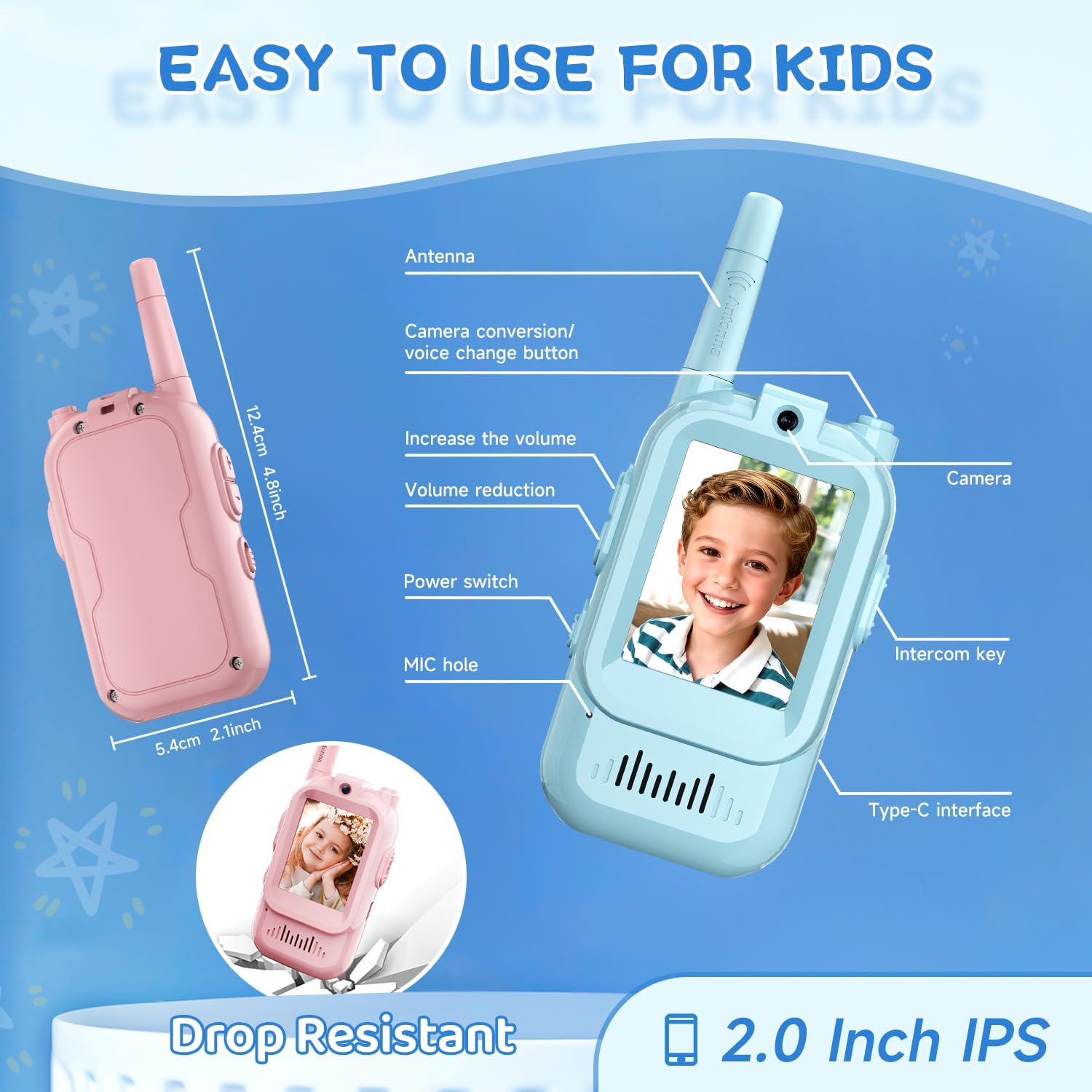 Walkie Talkies para Niños - Pack de 2 | Más Aventuras, Menos Pantallas