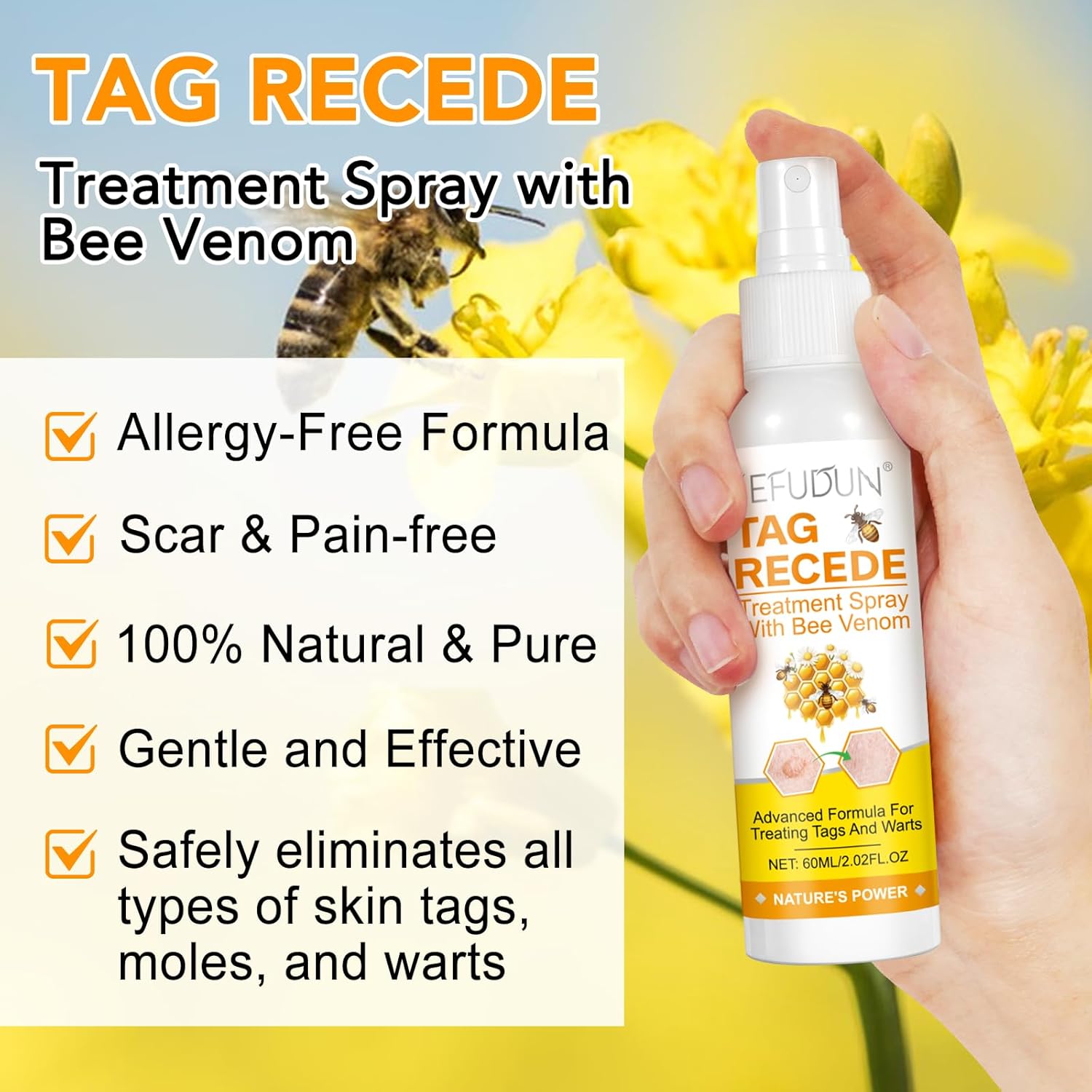 SPRAY BEE VENOM PARA ELIMINAR VERRUGAS