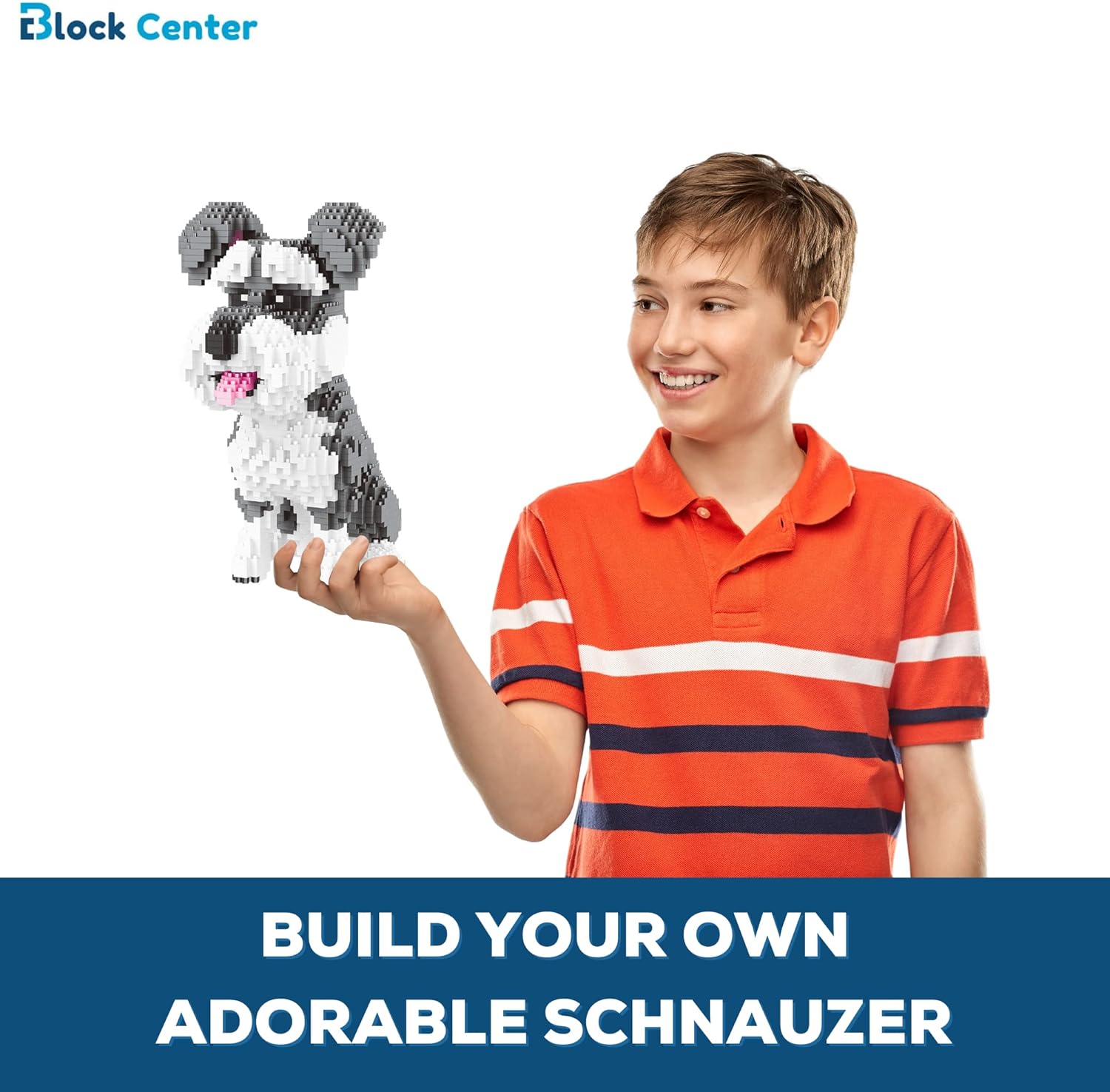 Perro de Bloques Armable 3D - Schnauzer