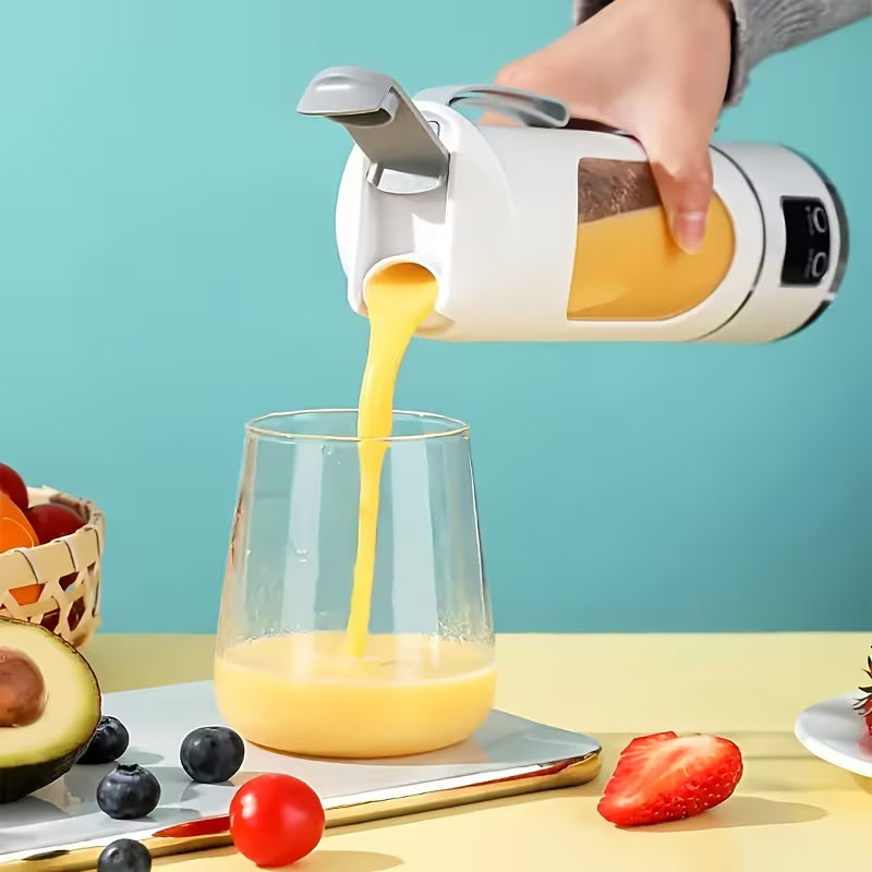 Licuadora Portátil Recargable 450 ml | Prepara Batidos Donde Quieras - 12 Cuchillas y Pantalla Digital
