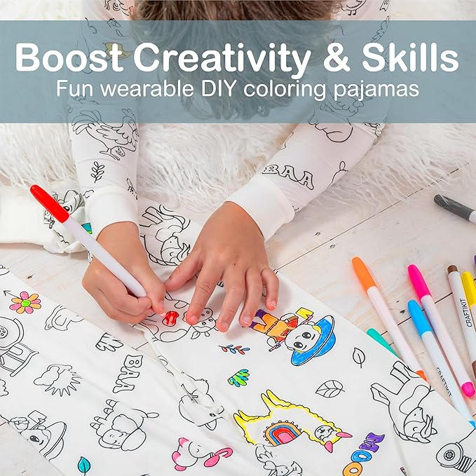 Pijama Coloreable para Niños | Diversión Creativa Antes de Dormir
