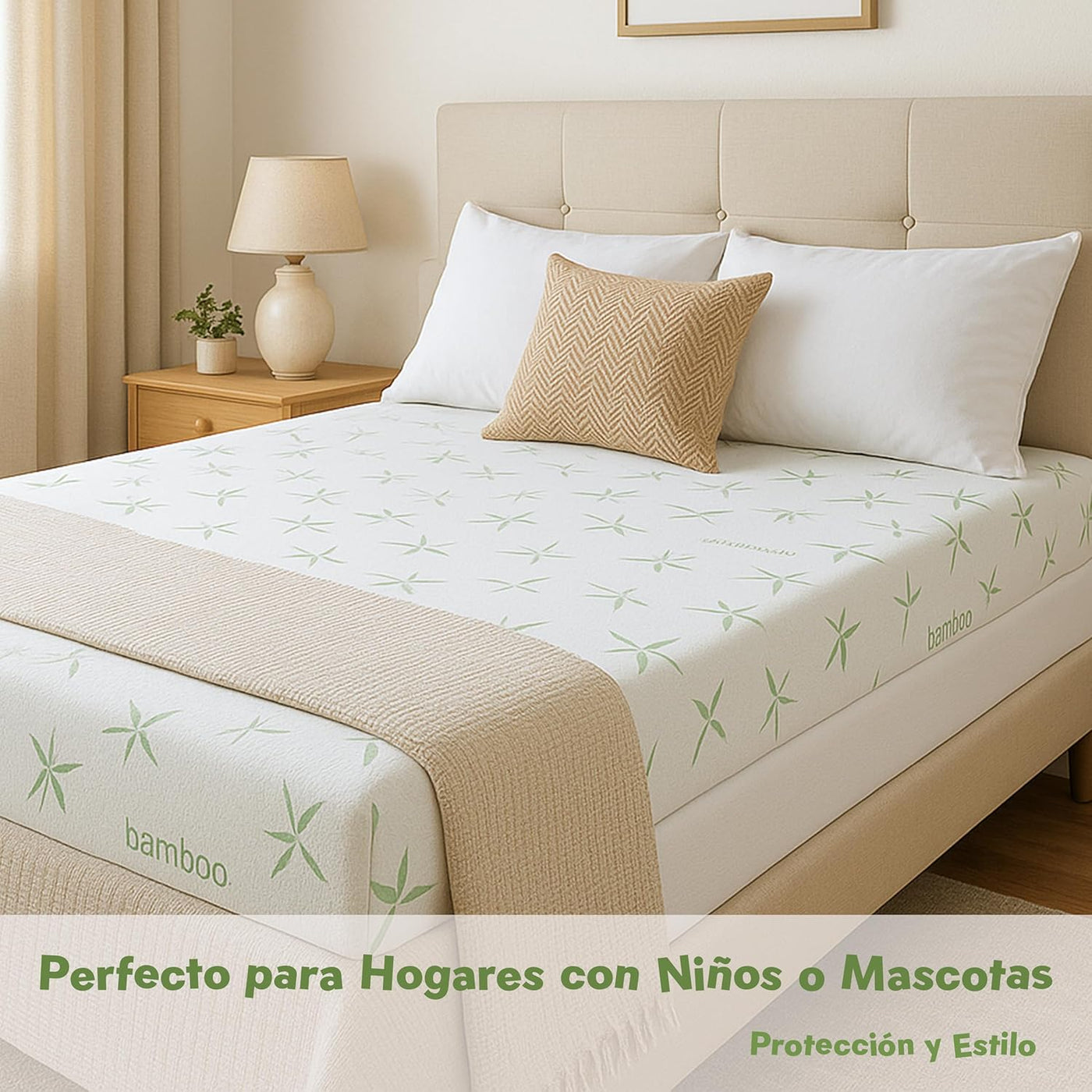 PROTECTOR COLCHON BAMBOO IMPERMEABLE ANTIACAROS
