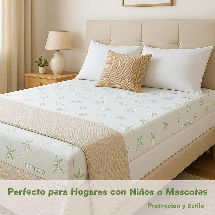 PROTECTOR COLCHON BAMBOO IMPERMEABLE ANTIACAROS