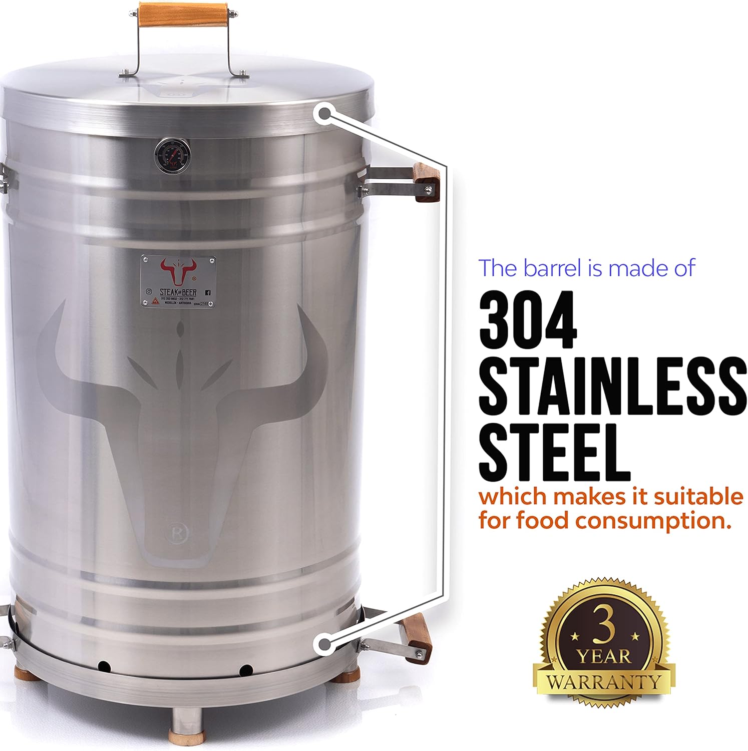 BARRIL ASADOR GRANDE ESTILO PROFESIONAL