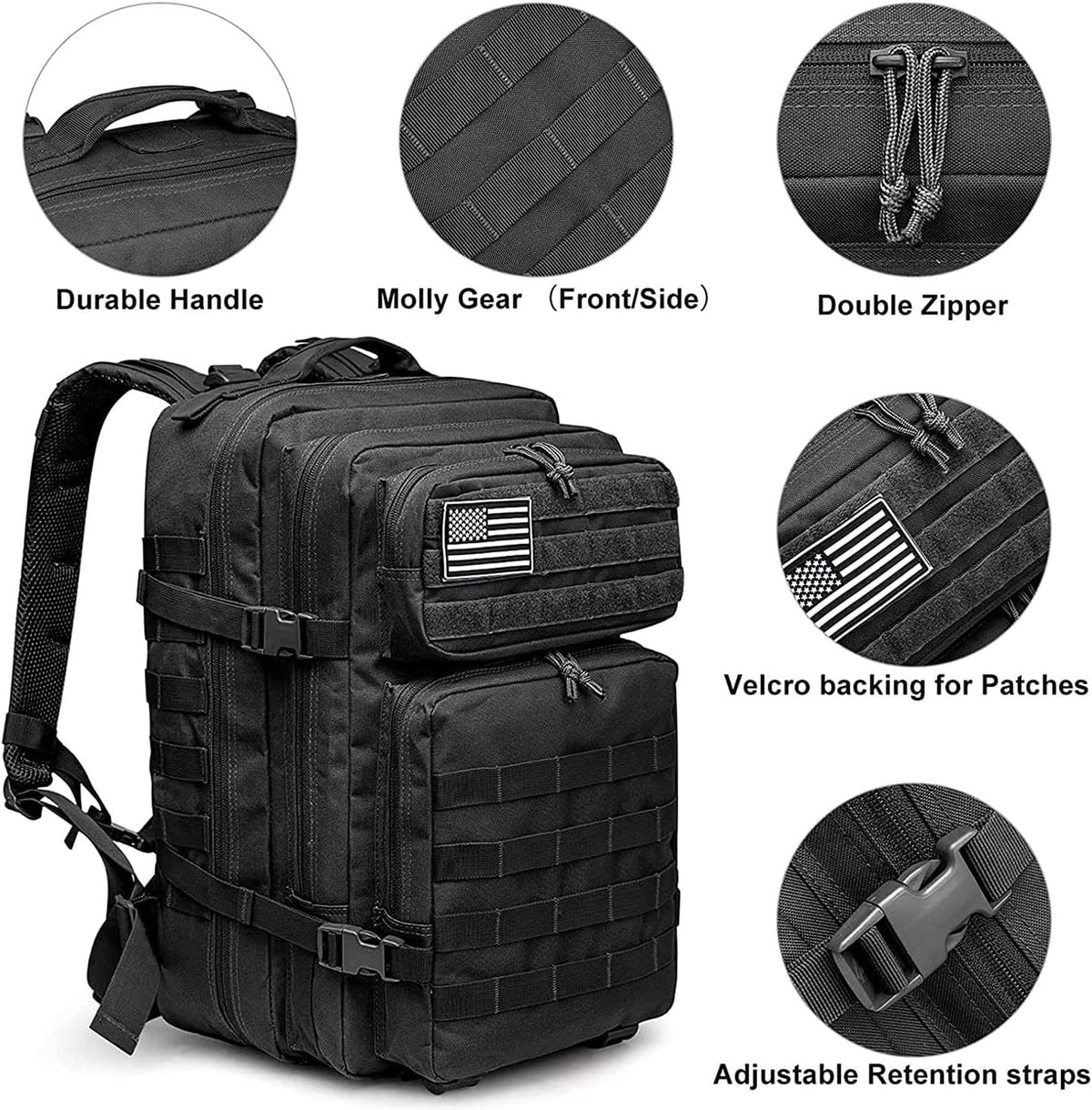 Mochila Táctica Militar 45L | Resistente para Viajes y Aventuras