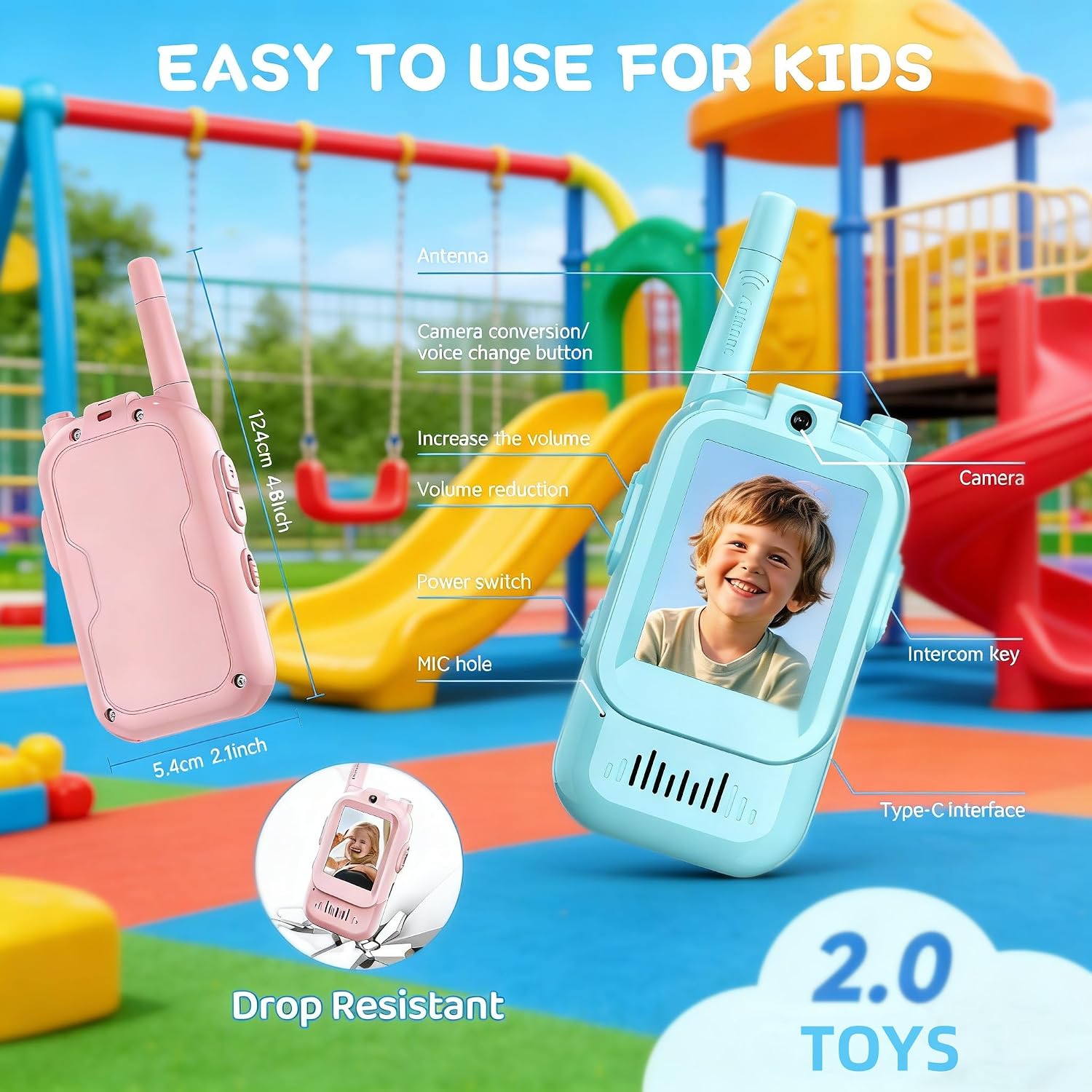 Walkie Talkies para Niños - Pack de 2 | Más Aventuras, Menos Pantallas