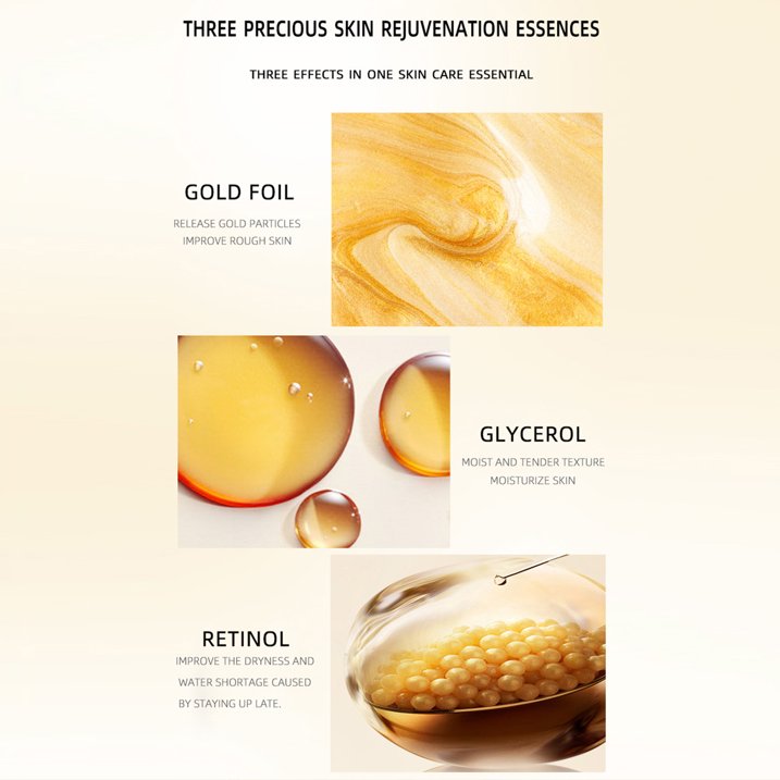 Mascarilla Facial de Retinol con Oro | Piel Más Firme, Hidratada y Luminosa