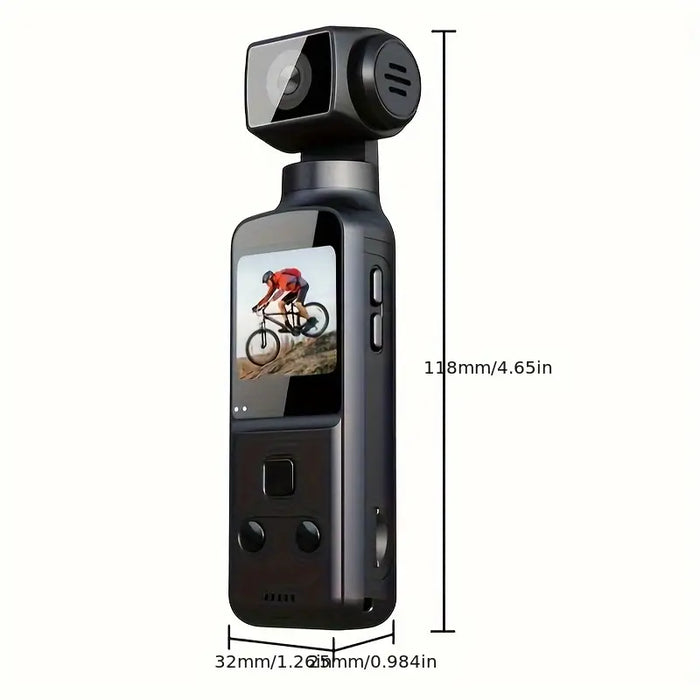 Cámara Digital 4K de Bolsillo con Pantalla Giratoria