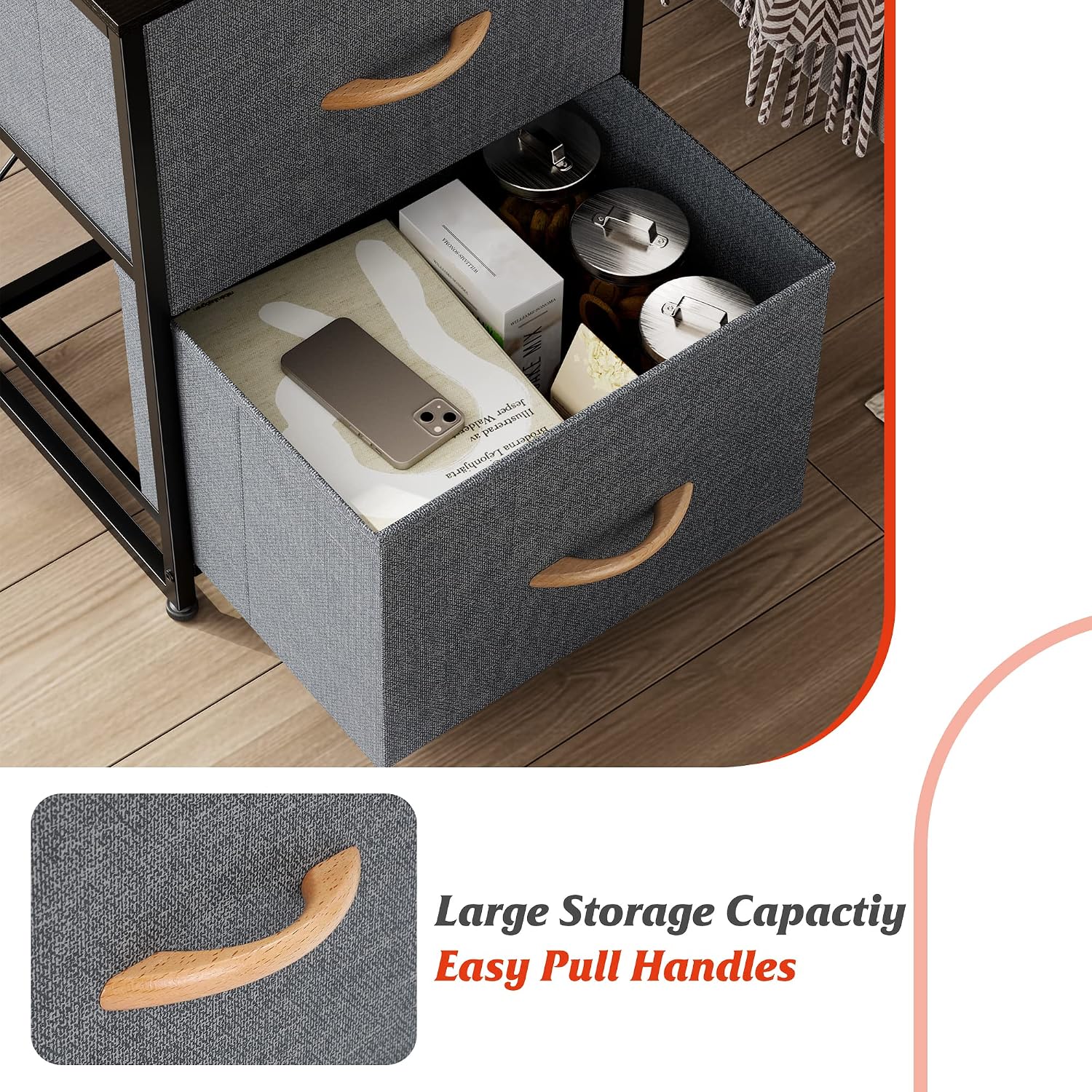 Mesa de Noche con 2 Cajones | Organización y Estilo en Poco Espacio
