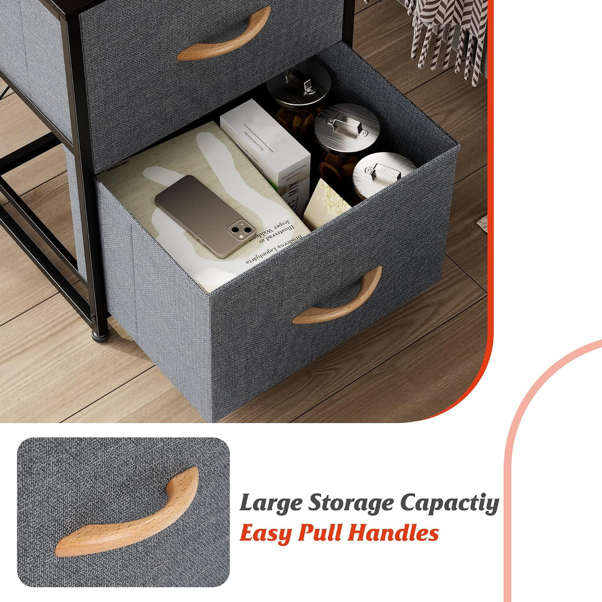 Mesa de Noche con 2 Cajones | Organización y Estilo en Poco Espacio