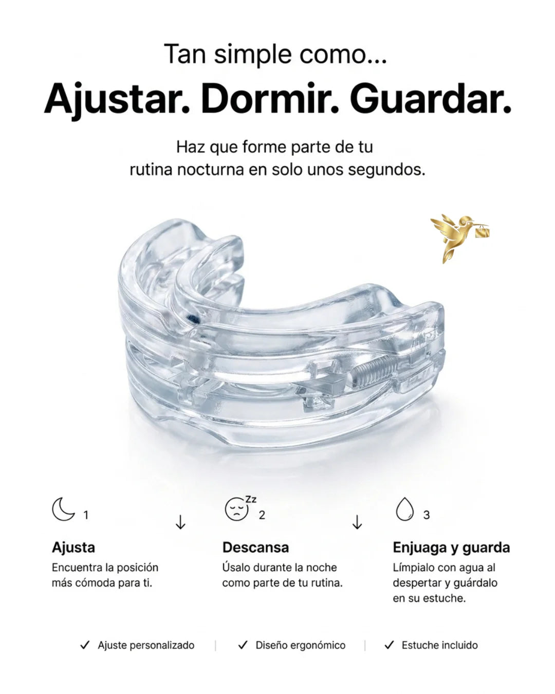 Dispositivo Antirronquidos Ajustable | Descanso Más Cómodo sin ruidos