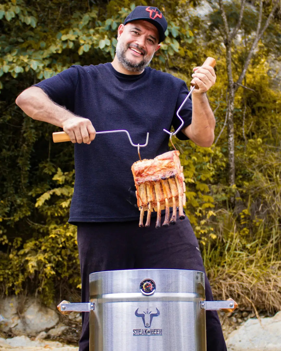 Barril Asador Compacto Grande | Parrilladas Jugosas y Fáciles