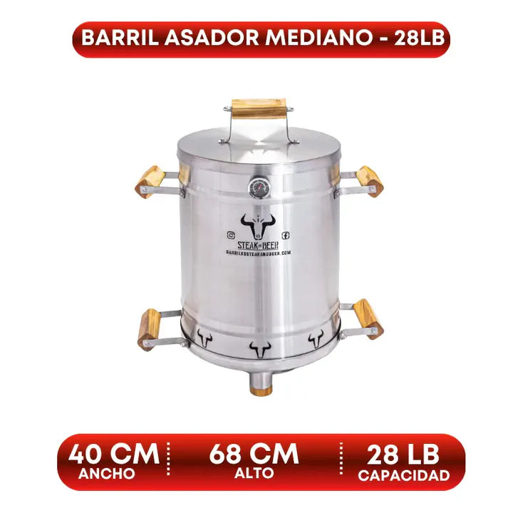 BARRIL ASADOR MEDIANO ESTILO PROFESIONAL