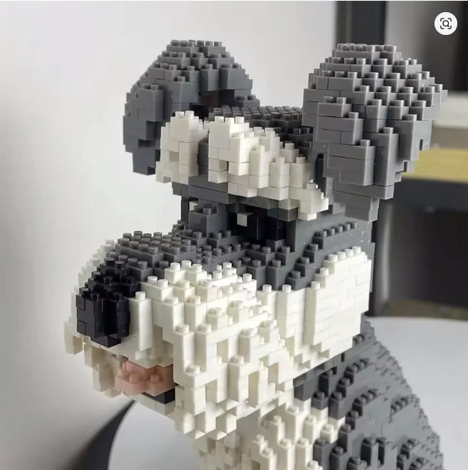 Perro de Bloques Armable 3D - Schnauzer