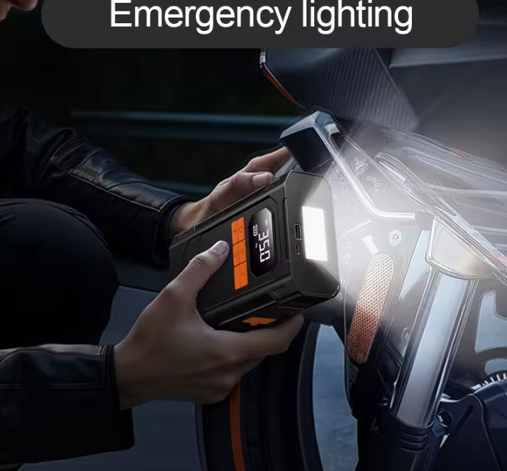 Arrancador Portátil 4 en 1 | Arranque, Compresor, Luz LED y Power Bank