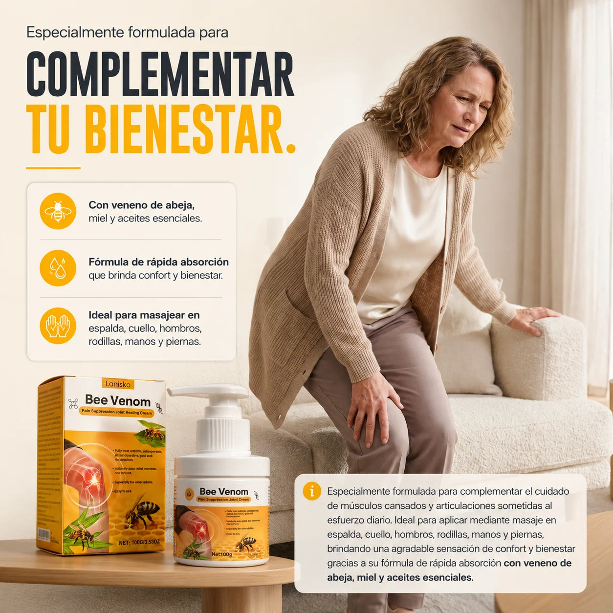 Crema Veneno de Abeja | Alivio y Bienestar Articular