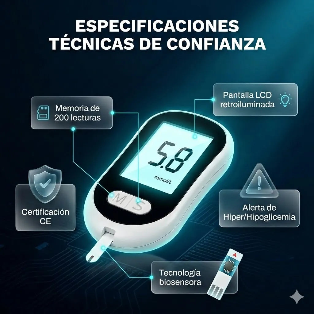 Glucometro Digital | Medición Rápida y Precisa de Glucosa