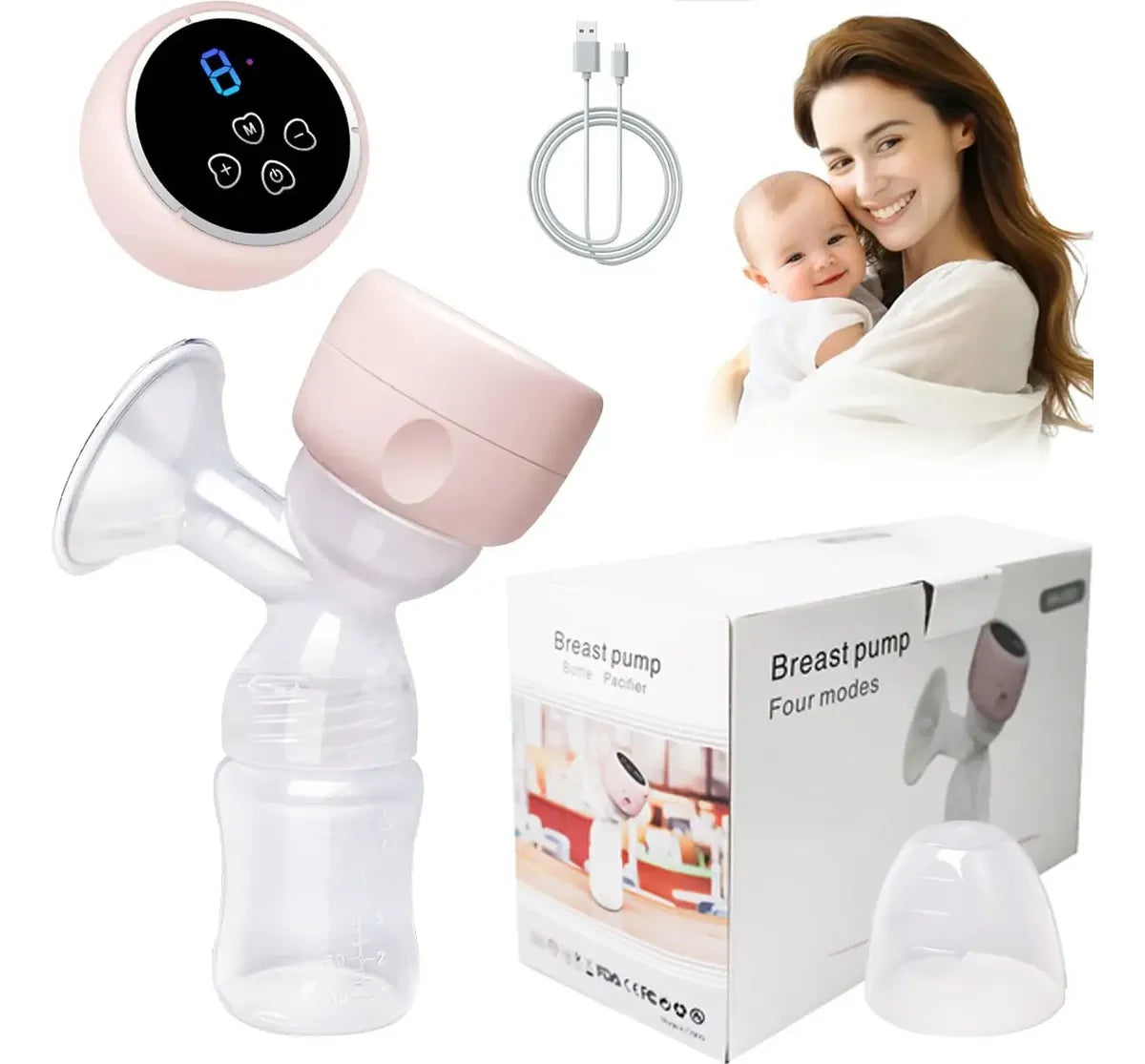 Extractor de Leche Materna Eléctrico | 4 Modos para una Extracción Cómoda