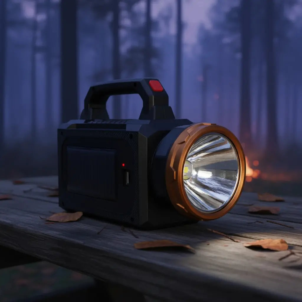 Linterna Solar Recargable LED | Potente Luz para Emergencias y Camping