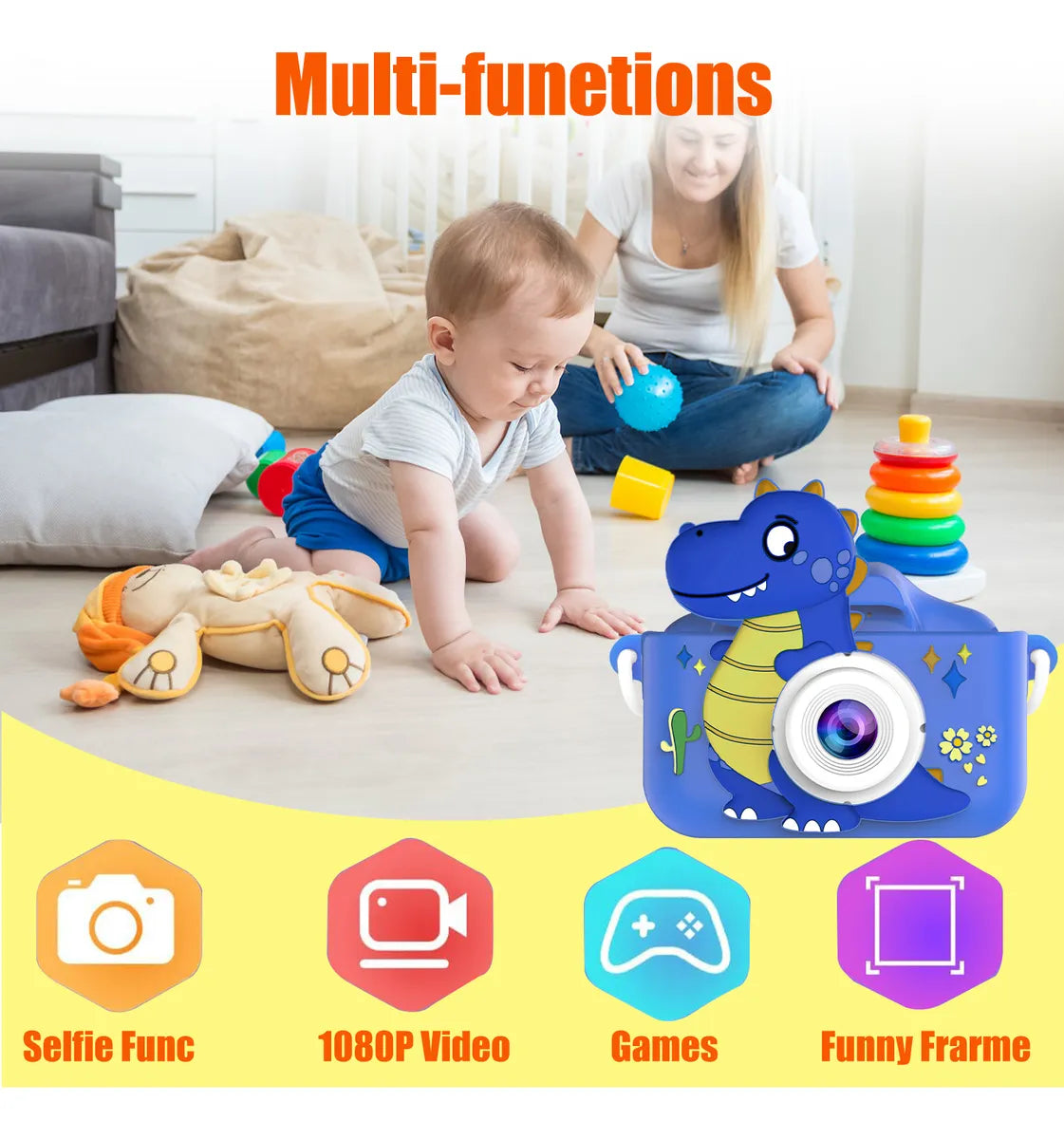 CAMARA PARA NIÑOS DINOSAURIO