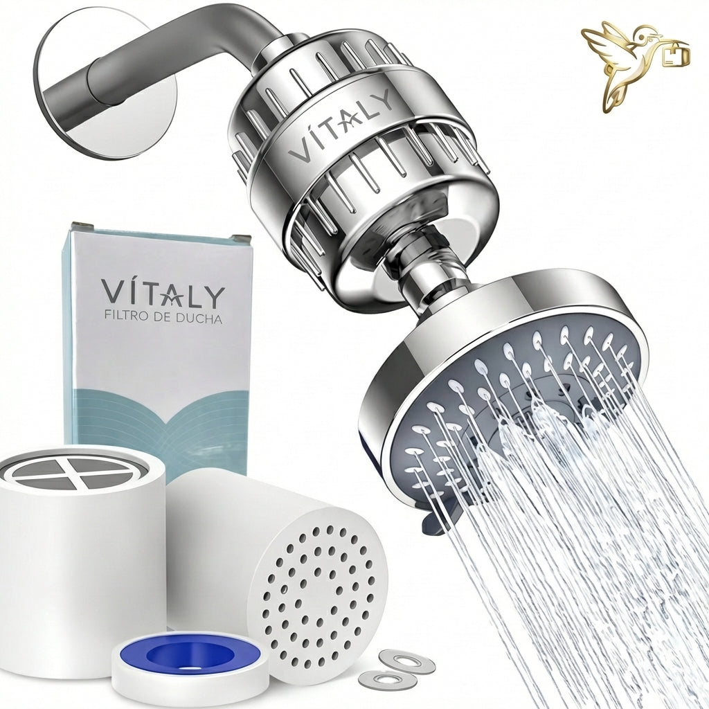 Filtro para Ducha VITALY – Agua Pura para Piel y Cabello