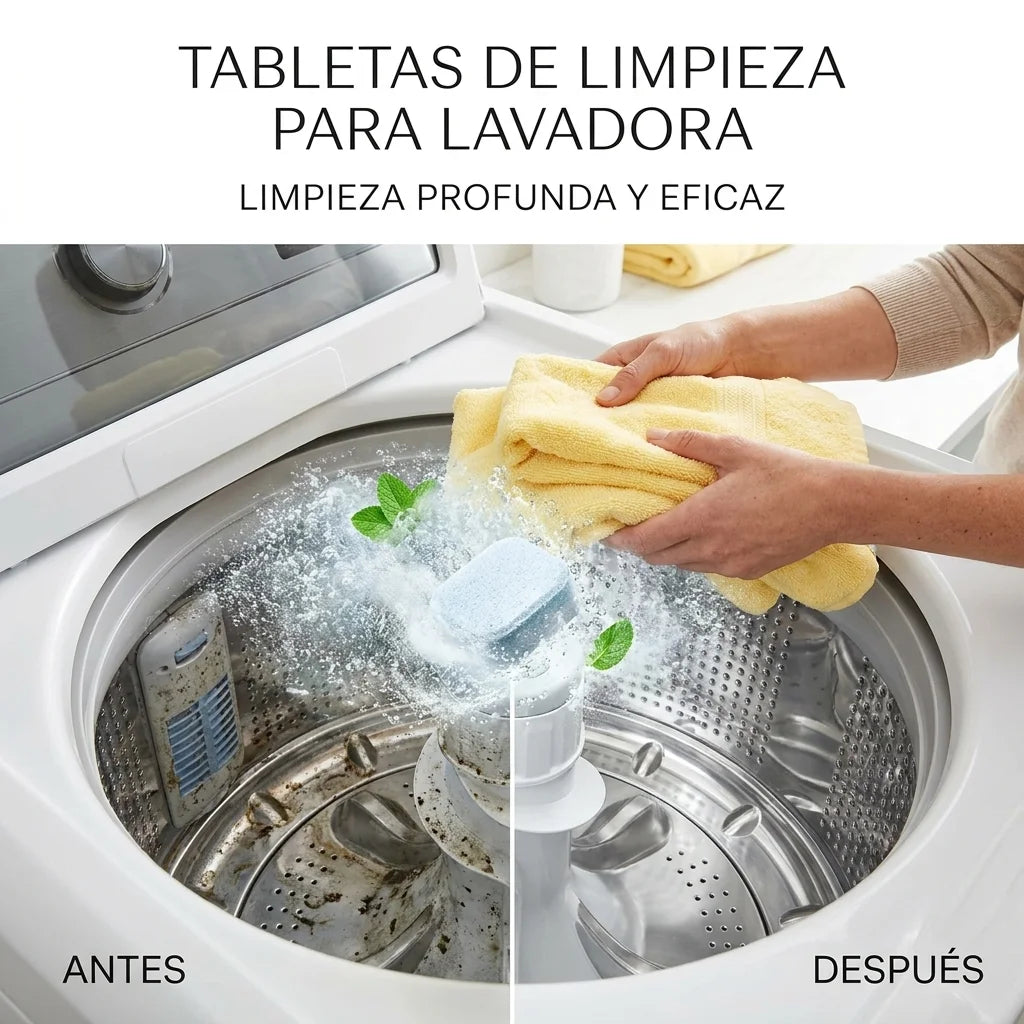 Pastillas Limpiadoras para Lavadora | Limpieza Fácil del Tambor