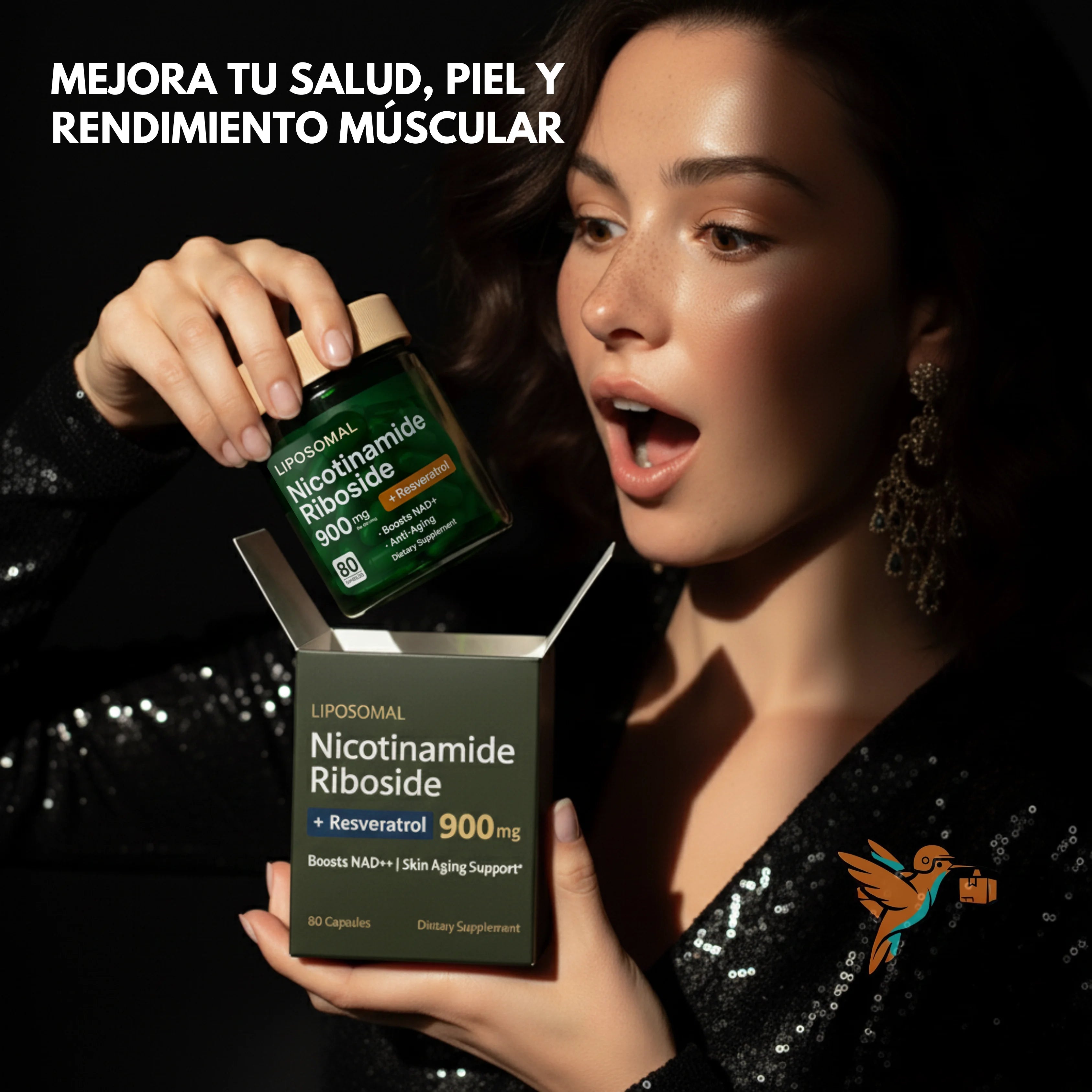 SUPLEMENTO NAD+ RESVERATROL 900MG 80 CAP