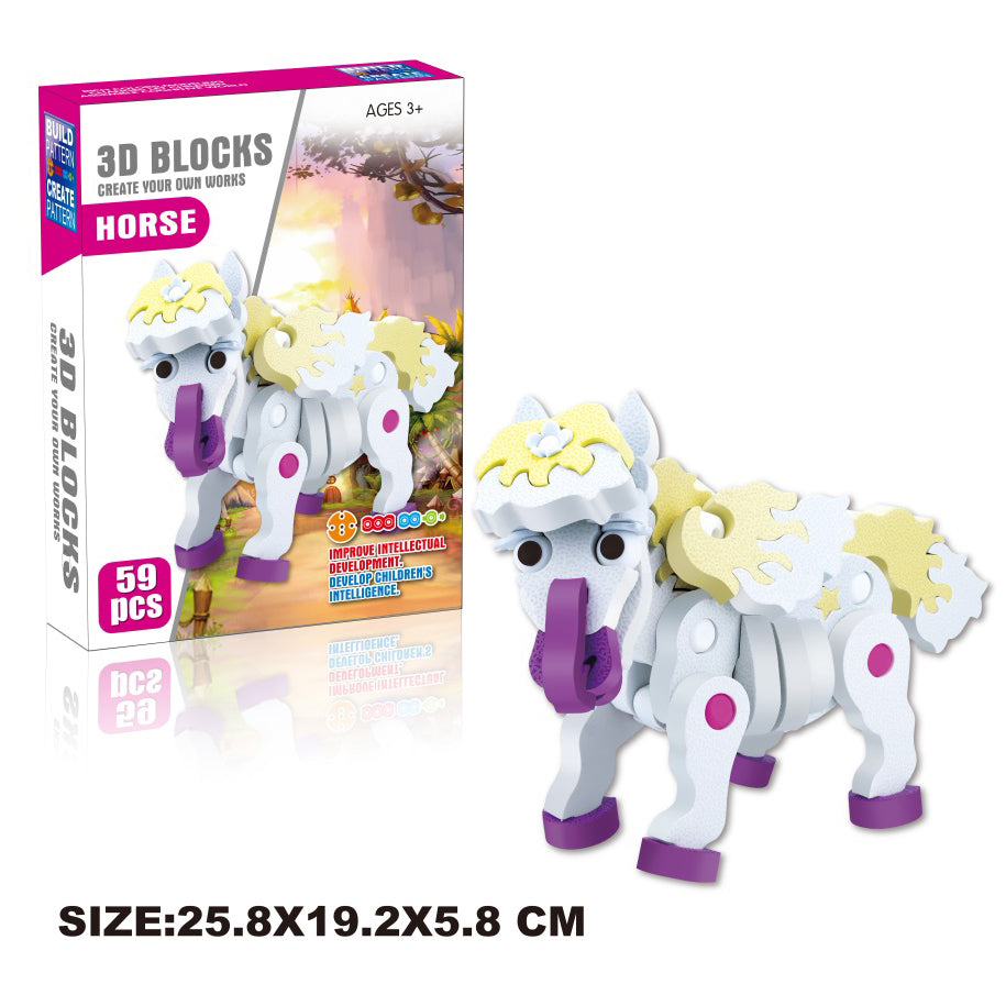 Unicornio armable 3D