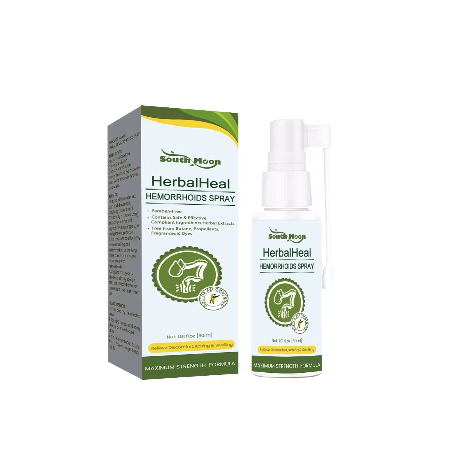 Spray Natural para Alivio de Hemorroides - a base de hierbas