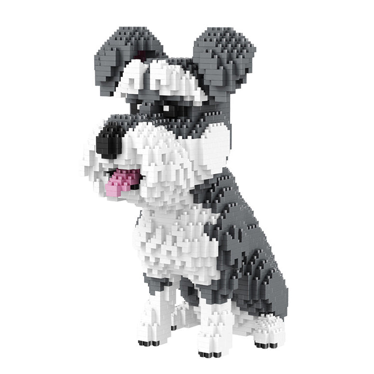 Perro de Bloques Armable 3D - Schnauzer