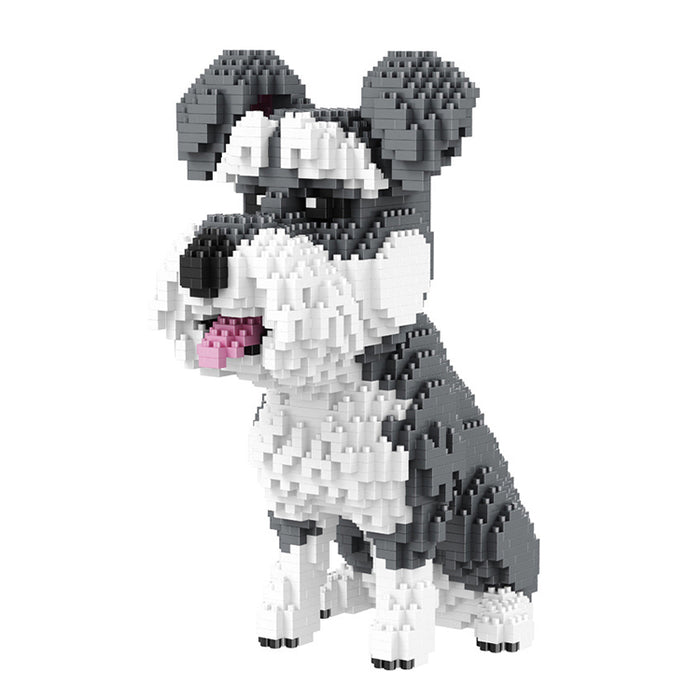 Perro de Bloques Armable 3D - Schnauzer