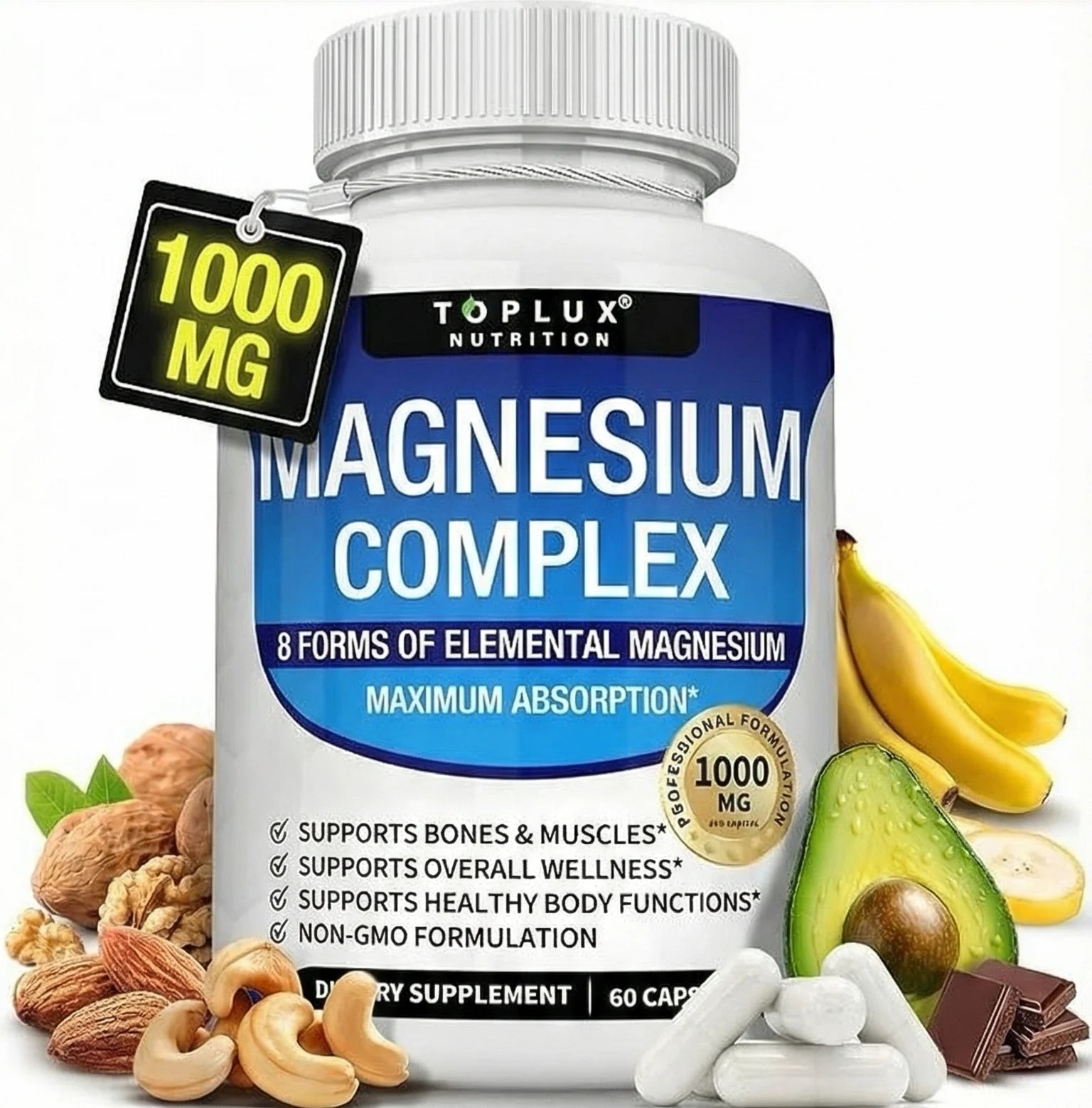 Magnesio 8 en 1 – Suplemento Alimenticio en Cápsulas