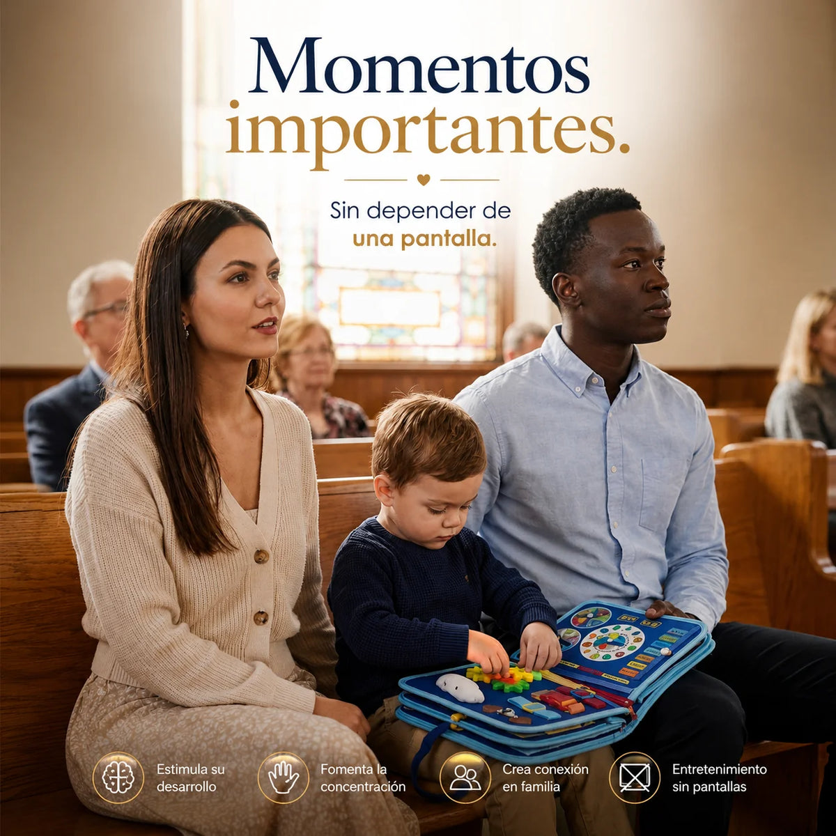 Libro Montessori 16 en 1 con 8 páginas | Estimula su Mente Infantil Jugando