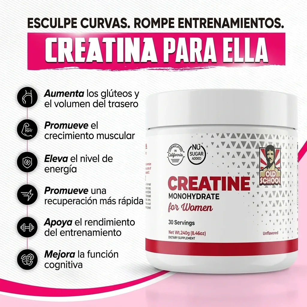 Creatina para Mujeres – Fuerza, Tonificación y Energía