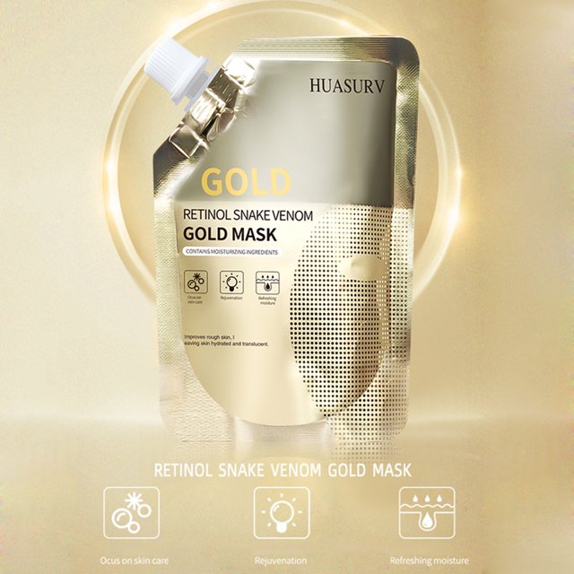 Mascarilla Facial de Retinol con Oro | Piel Más Firme, Hidratada y Luminosa