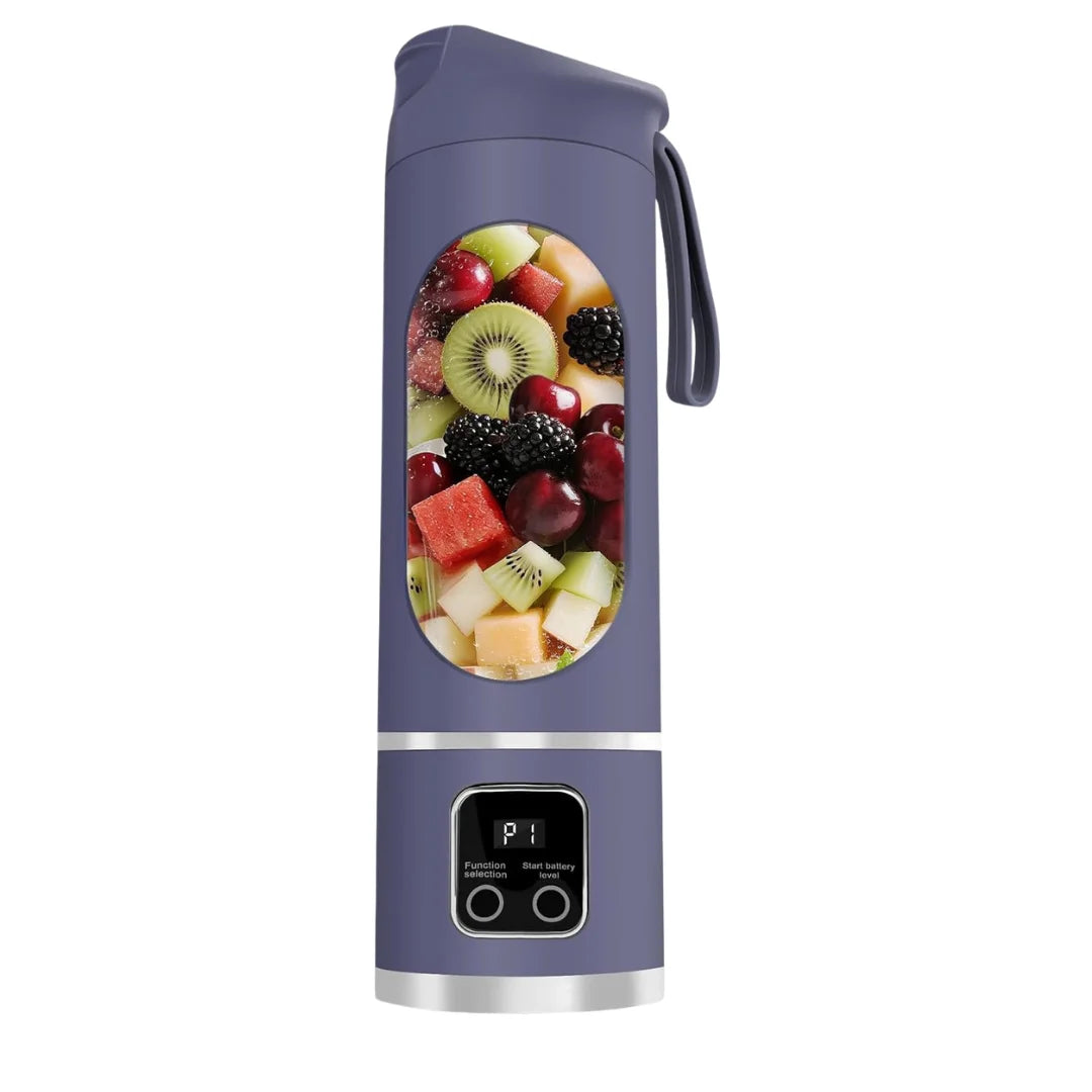 Licuadora Portátil Recargable 450 ml | Prepara Batidos Donde Quieras - 12 Cuchillas y Pantalla Digital
