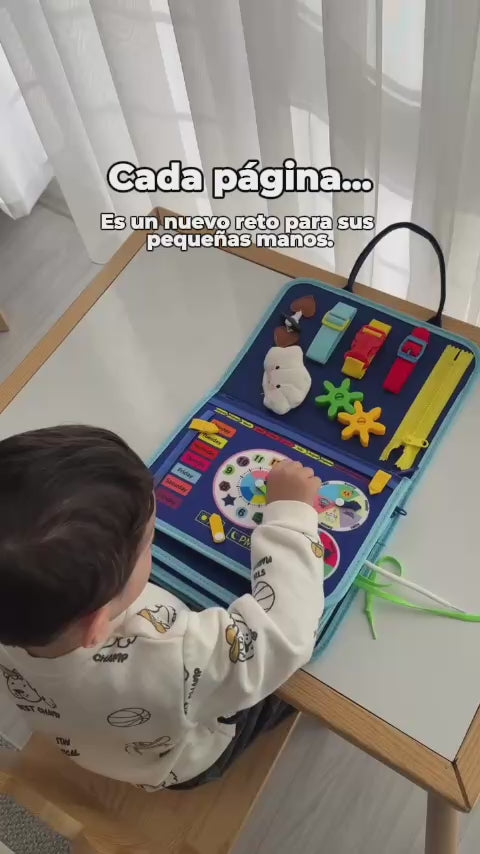 Libro Montessori 16 en 1 con 8 páginas | Estimula su Mente Infantil Jugando