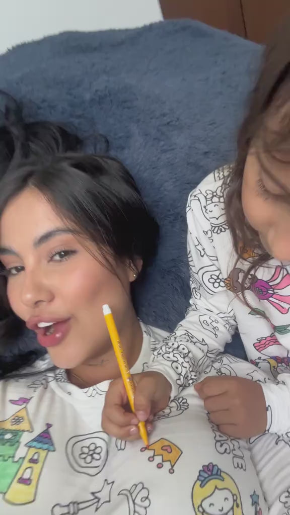 Pijama Coloreable para Niños | Diversión Creativa Antes de Dormir