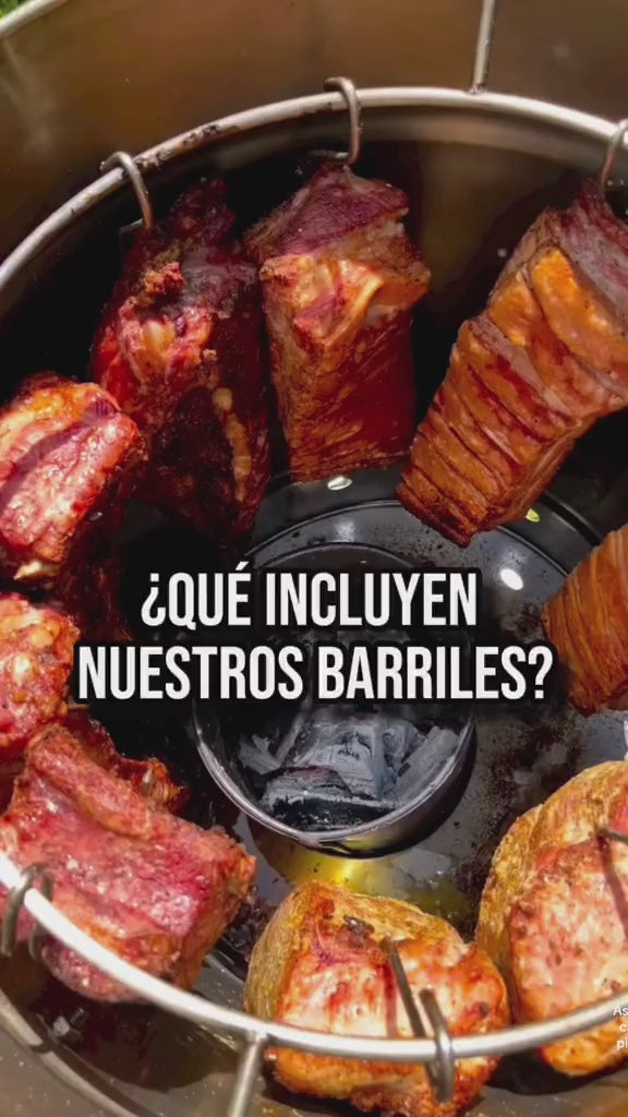 Barril Asador Compacto Grande | Parrilladas Jugosas y Fáciles