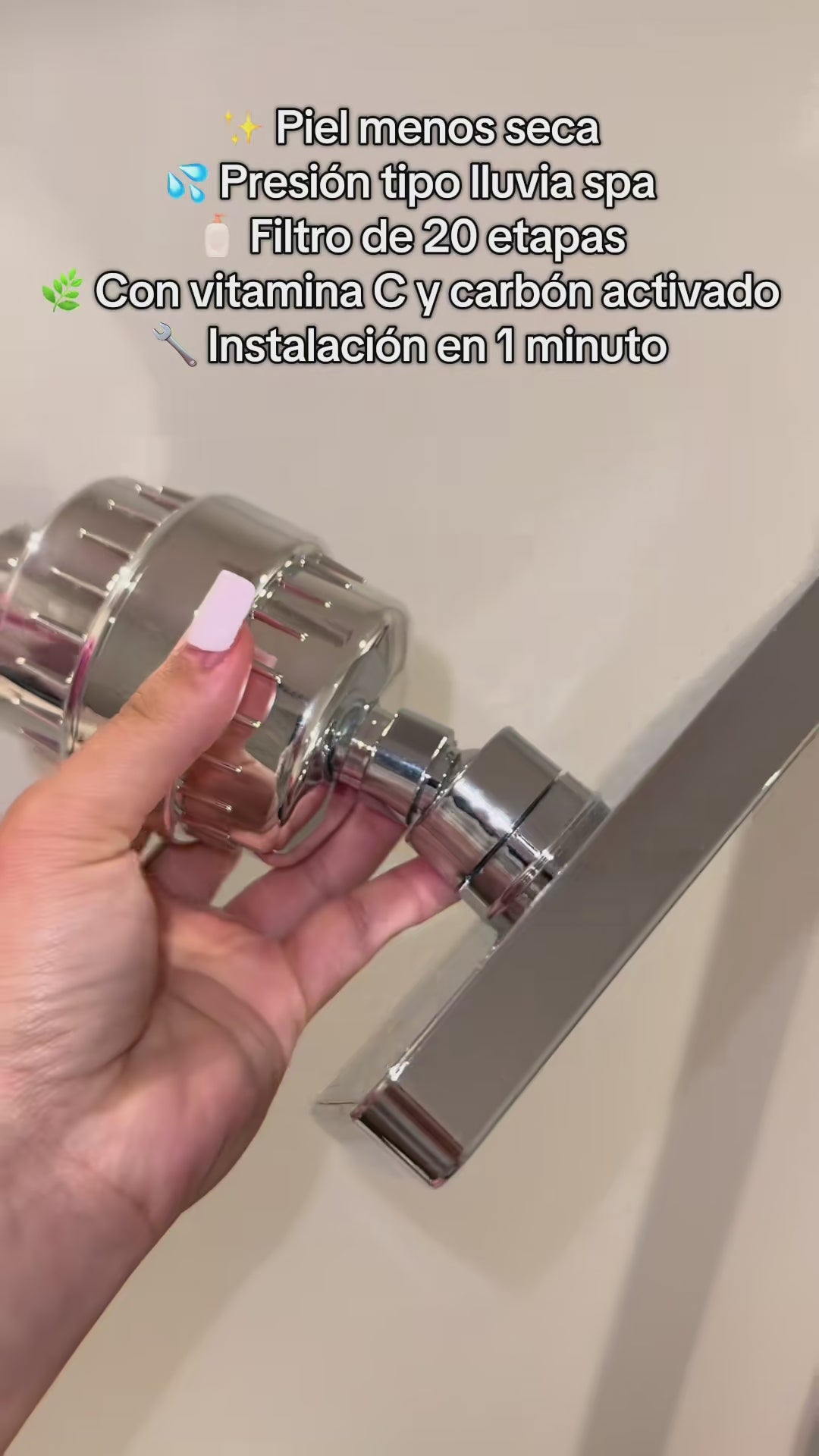 Filtro para Ducha VITALY – Agua Pura para Piel y Cabello