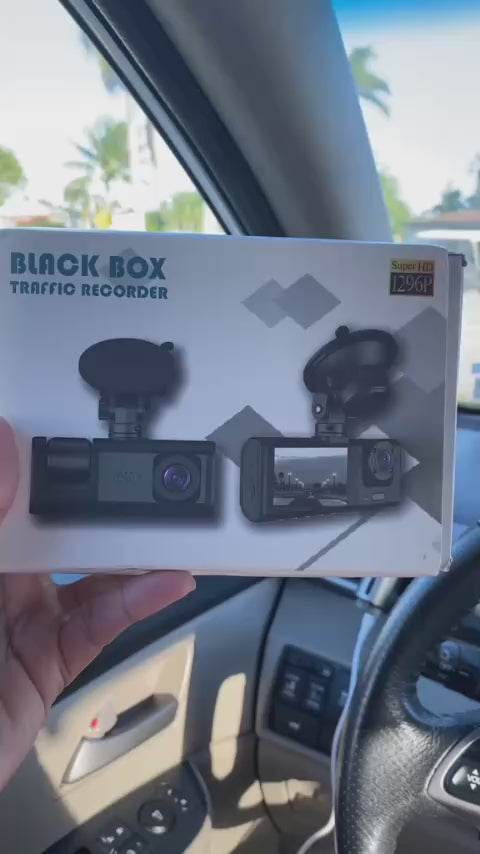 Camara De Auto Triple - Dashcam | Frente, Interior y Parte Trasera en HD