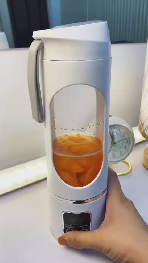 Licuadora Portátil Recargable 450 ml | Prepara Batidos Donde Quieras - 12 Cuchillas y Pantalla Digital